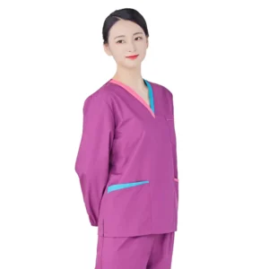 Custom Hospital Medical Scrub Set Long Sleeve Unisex Scrub Suit