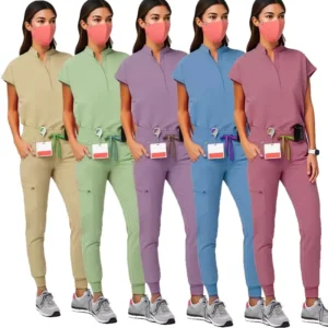 Custom Hospital Uniform Sets for Nurses and Cleaning Staff