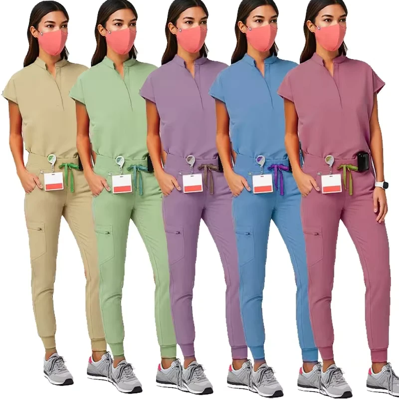 Custom Hospital Uniform Sets for Nurses and Cleaning Staff