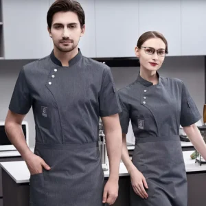 Custom Hotel Restaurant Cafe Bar Plus-Size Waiter Waitress Staff Uniform Jacket