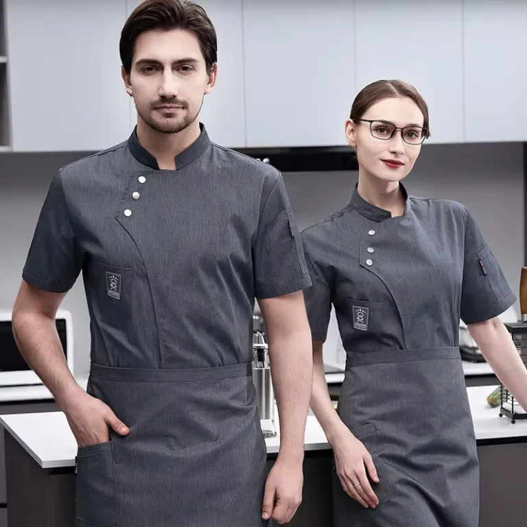 Custom-Hotel-Restaurant-Cafe-Bar-Plus-Size-Waiter-Waitress-Staff-Uniform-Jacket