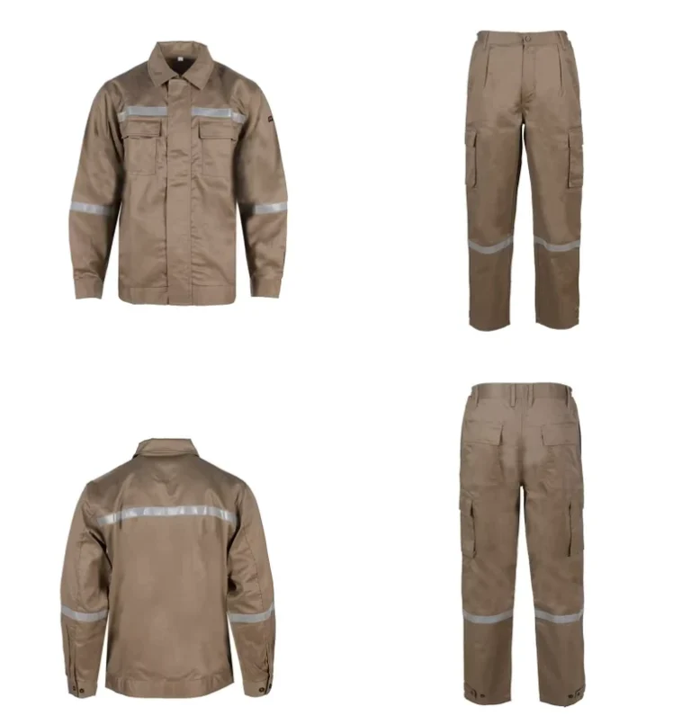 Custom-Industry-Welding-Work-Suit-2-Piece-Flame-Resistant-FR-Set-with-Reflective-CAT-2-Safety-Clothing