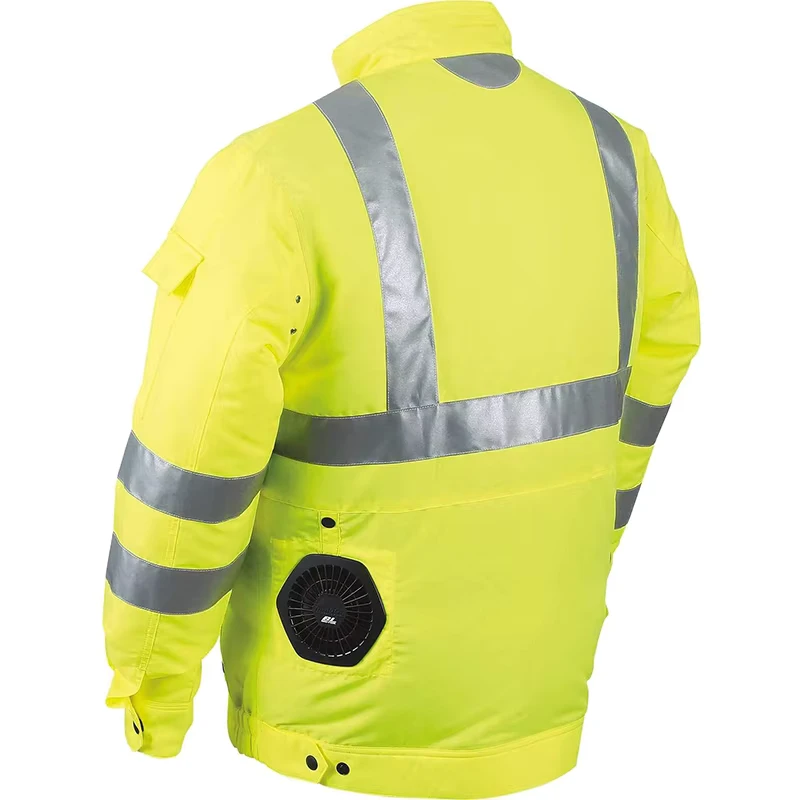 Custom Jacket Manufacturers USB Fan Cooling Hi Vis Reflective Softshell Air Condition Jacket High visibility Safety Clothing