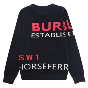 Custom Jacquard Logo Crew Neck Sweater Acrylic Letter Knitted Sweater Pullover Men’s Sweater