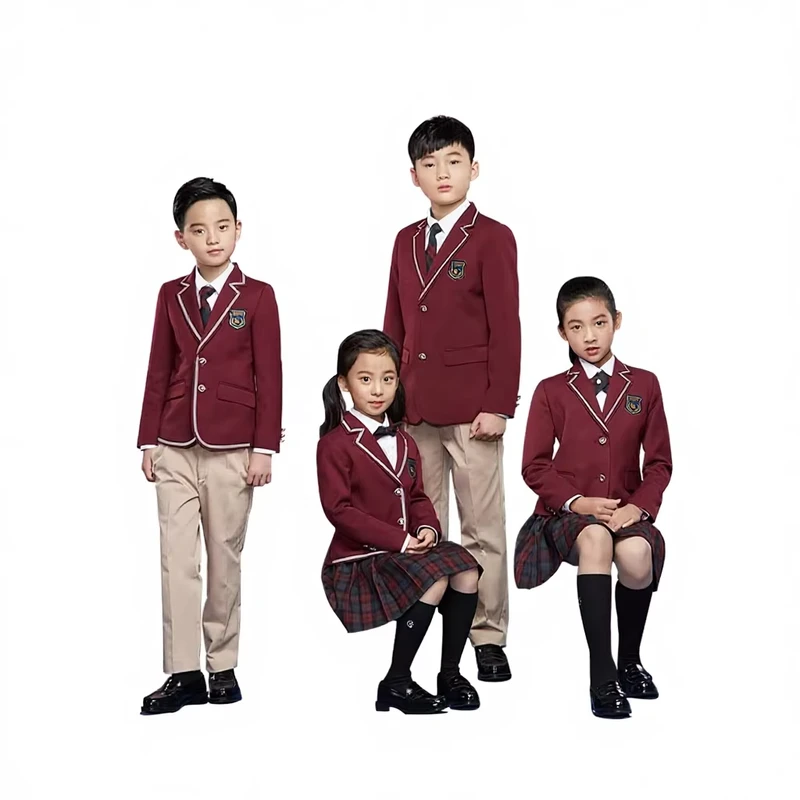 Custom Junior High School Graduation Uniform Suit for Men and Women, College Style Long-Sleeve Class Uniform