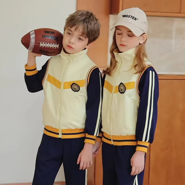 Custom-Kids-School-Uniform-Set-Breathable-Sporty-Jacket-Pants-for-Boys-and-Girls-Ideal-for-School-Daily-PE-Class