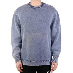 Custom LOGO Men Sweater Casual Cotton Knitwear Jacquard Pattern Embroidered Knitted Jumper Winter Crew Neck Sweater
