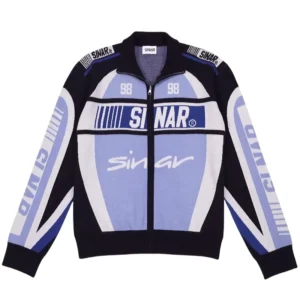 Custom LOGO Men Sweater OEM Winter Casual Design Pattern Knitwear Zip up Jumper Knitted Track Coat Vintage Racing Sweater Men