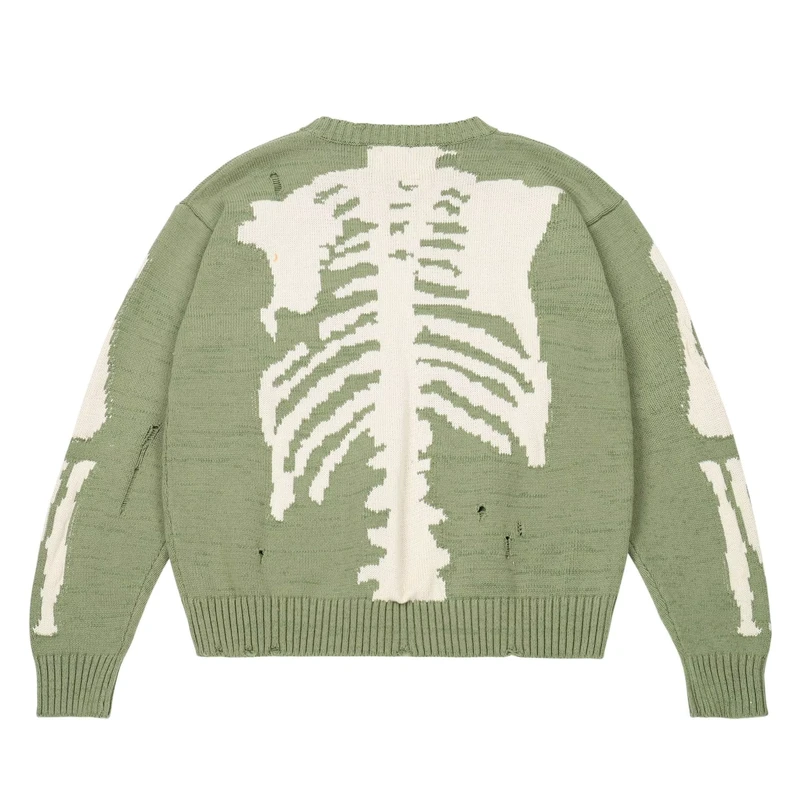 Custom LOGO OEM ODM Men Jacquard Pattern Sweater Pullover Long Sleeve Knitwear Winter Knit Jumper Crew Neck Knitted Sweater