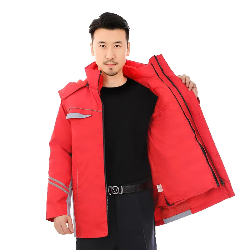 Custom Large XL Welding Jacket High Quality Split Anti static Work Coverall Polyester Work Jacket Customized Logo