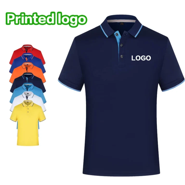Custom-Logo-100-Polyester-Two-Color-Men-School-Working-Uniform-Polo-T-Shirts-Summer-Slim-Fit-Work-Wear-Mens-Polo-Shirt