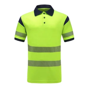 Custom Logo ANSI Class 2 Hi Vis Reflective Waterproof Cotton Safety T Shirt Lightweight Breathable Workwear for Road Traffic