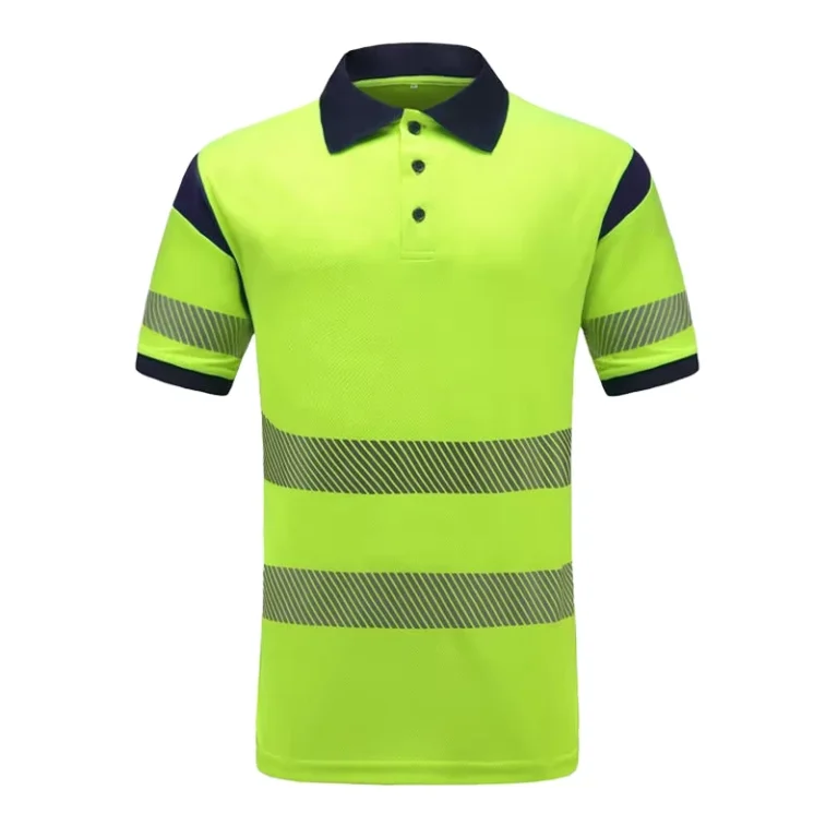 Custom-Logo-ANSI-Class-2-Hi-Vis-Reflective-Waterproof-Cotton-Safety-T-Shirt-Lightweight-Breathable-Workwear-for-Road-Traffic