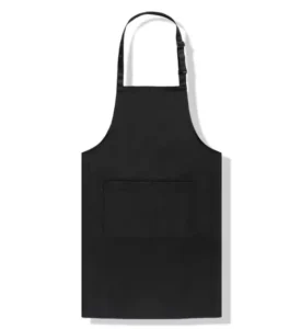 Custom Logo Black Advertising Bib Apron with Print or Embroidery, Unisex Cooking Baking Craft Apron