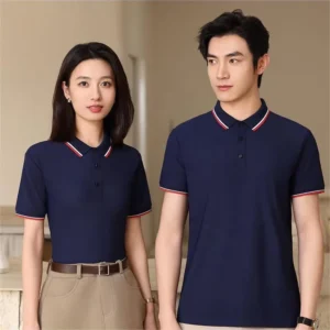 Custom Logo Black Polyester Manufacturing Clothes Men Polo Shirt Polo T shirt for Men Simple and Casual