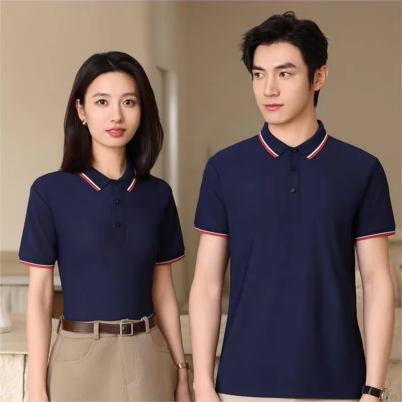 Custom Logo Black Polyester Manufacturing Clothes Men Polo Shirt Polo T shirt for Men Simple and Casual