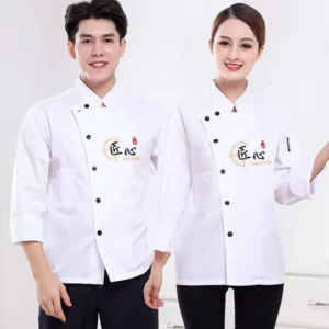 Custom Logo Breathable Mesh Long Sleeve Kitchen Chef Uniforms for Men Women Short Sleeve Hotel Catering Restaurant Bar Outfits