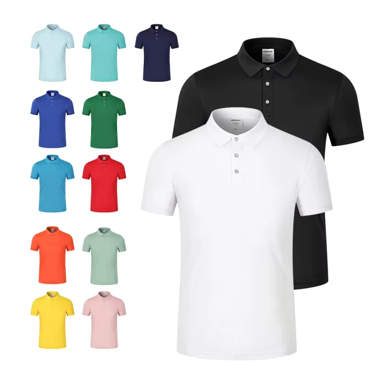 Custom Logo Breathable Uniform Plain Blank Polo shirt T Shirt Embroidered Men's Golf Polyester Polo Shirts