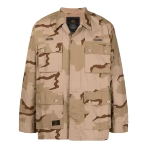 Custom Logo Camouflage Printed Tooling Jacket Men’s Lapel Long Sleeve Jacket