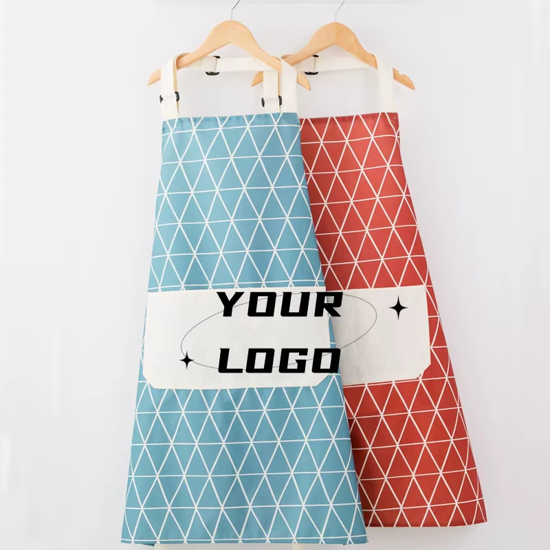 Custom Logo Canvas Cotton Waiter Unisex Uniform Apron Antifouling White All-Season Kitchen Bar Work Apron