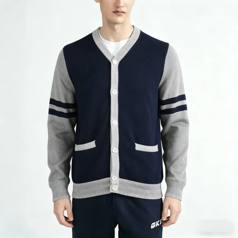 Custom-Logo-Cardigan-Oversized-Knitted-Jacquard-Sweater-with-Button-Pockets