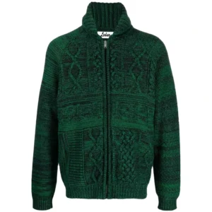 Custom Logo Casual Plus Size Knitted Cardigan Sweater for Men
