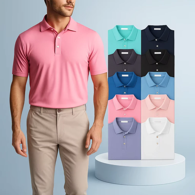 Custom Logo Compressed Blank Embroidered Oversized Casual High Quality Equestrian Pure Cotton 200 Gsm Polo T shirt for Men