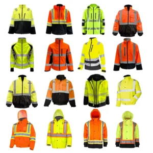 Custom Logo Construction EN ISO 20471 Class 3 High Visibility Reflective Tape Safety Jacket With Multiple Pockets