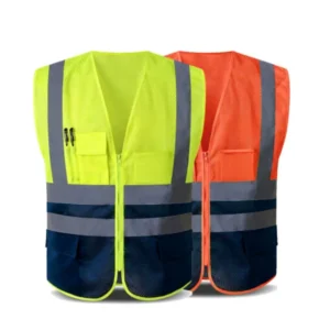 Custom Logo Construction Safety Vest With Pockets Hi Vis Safty Jackets Reflective Safety Vest