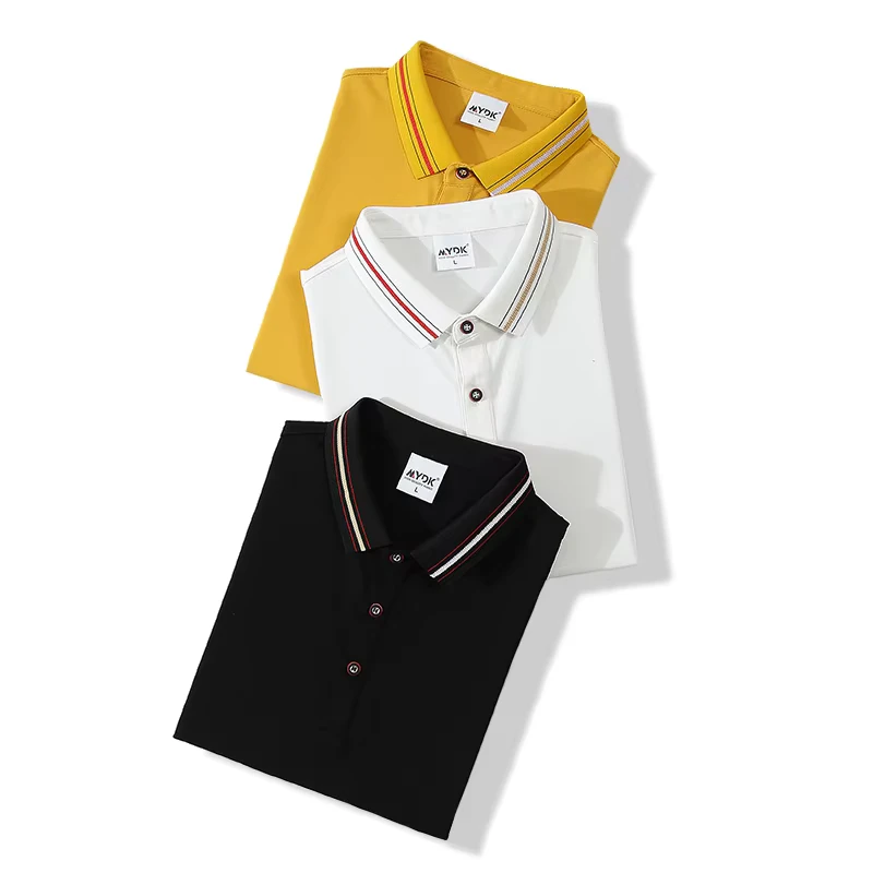 Custom Logo Cotton-Polyester Sports Golf Polo Shirt Corporate Work Uniform