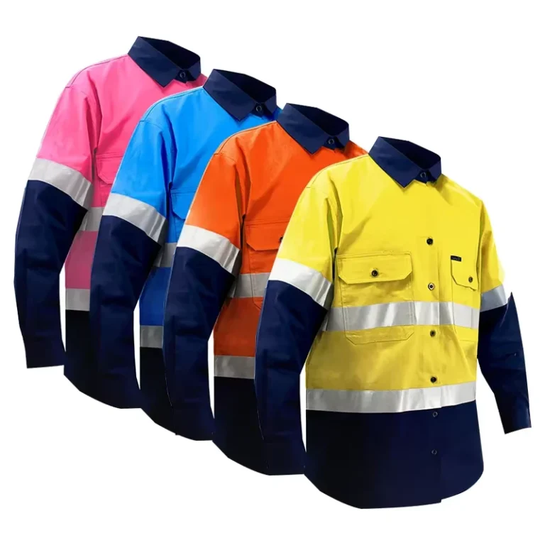 Custom-Logo-Cotton-Road-Traffic-Mining-Coal-Mechanic-Industrial-Construction-Worker-Security-Hi-Vis-Reflective-Safety-Work-Shirt