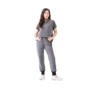 Custom Logo Doctor and Hospital Nursing Scrub Sets for Women, Spandex Rayon Woven Fabric
