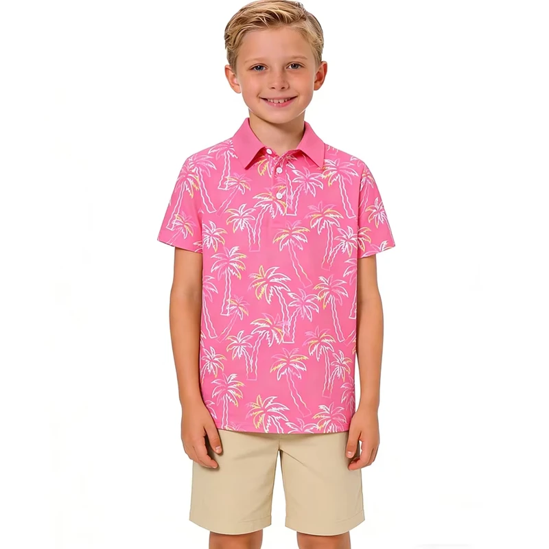 Custom Logo Eco Friendly Jersey Quick Dry Create Your Own Brand Kids Clothing Golf Apparel Boys T shirts Polo Shirts