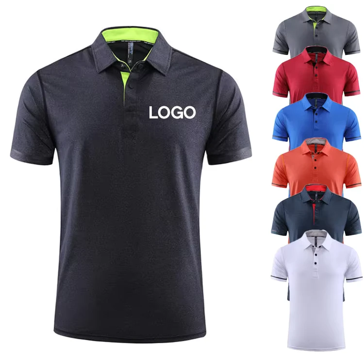 Custom Logo Elastane Polo Shirt Solid Color Polo T Shirt Short Sleeve Sport Golf Shirt Embroidered Printed Men's Polo Shirt