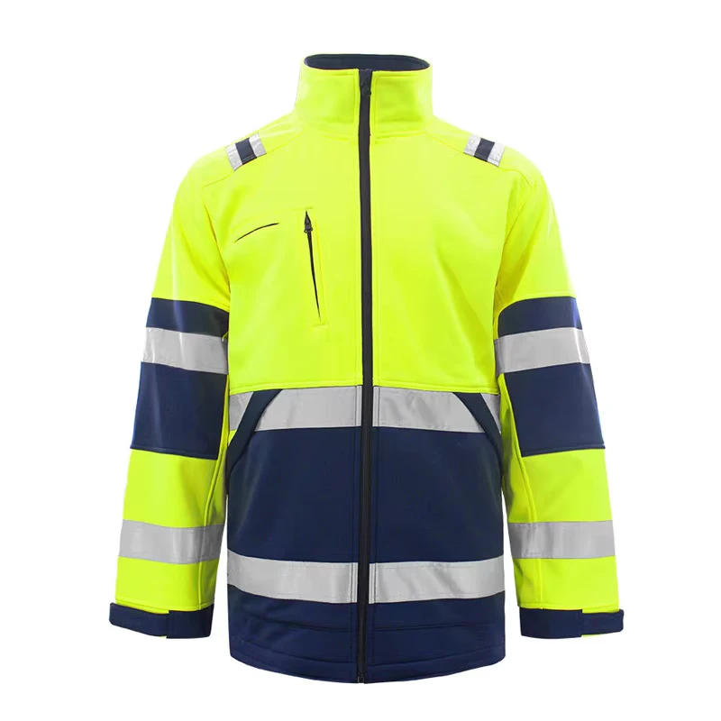Custom Logo Embroidered Construction Long Sleeve Industry Mechanic Winter Mining Safety Reflective Men Custom Workers Jacket