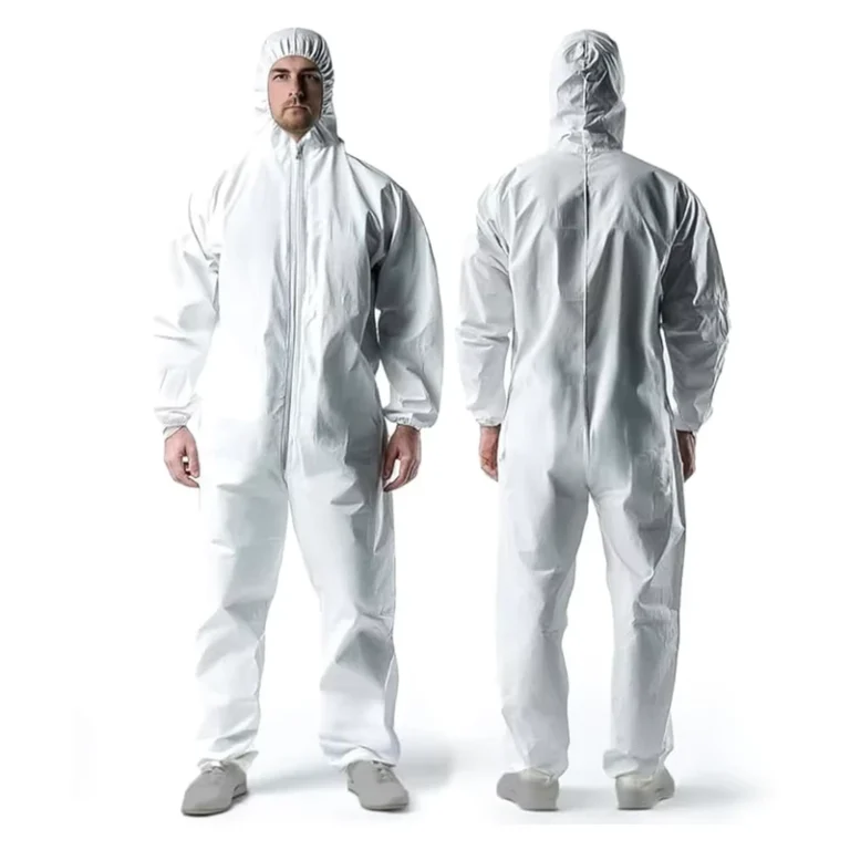 Custom-Logo-Full-Body-Cover-Nonwoven-PP-Laminated-PE-Overalls-CE-Certified-Waterproof-Anti-Static-Fireproof-Level-C-Protection
