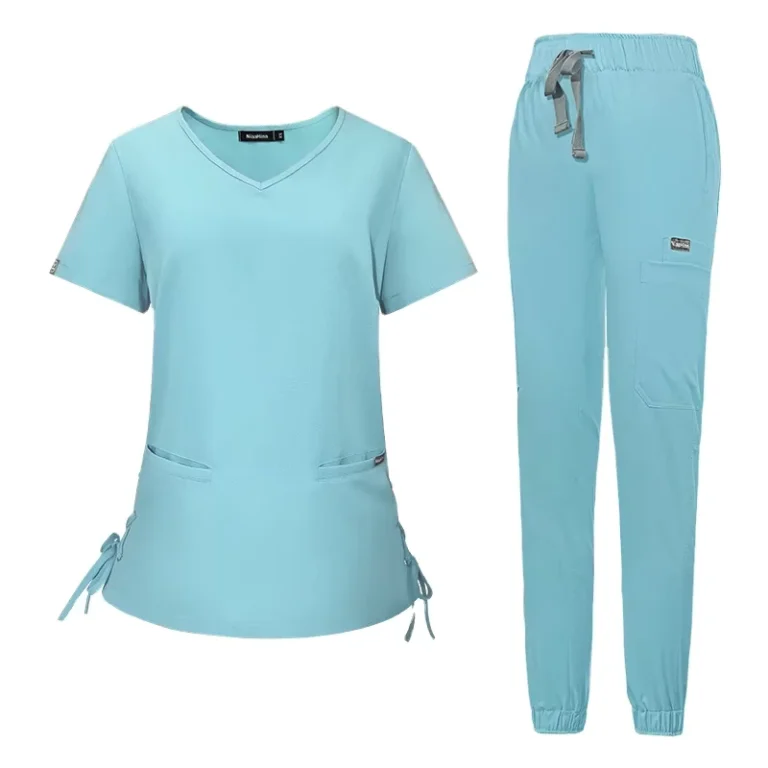 Custom-Logo-Full-Zip-Pharmacist-Medical-Scrub-Uniform-for-Nursing-and-Pet-Clinics