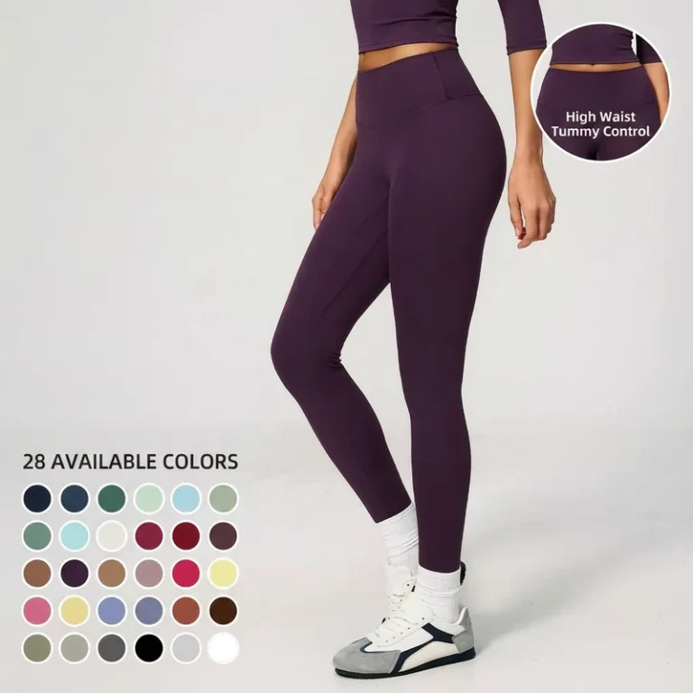 Custom-Logo-Gym-Fitness-Pants-Breathable-Quick-Dry-Womens-Sports-Leggings-No-Front-Seam-High-Waist-Yoga-Leggings