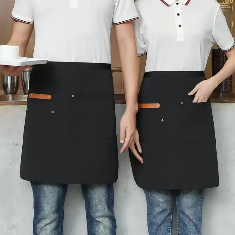 Custom-Logo-Half-Bib-Waist-Apron-Sleeveless-Polyester-for-Restaurants-and-Kitchens