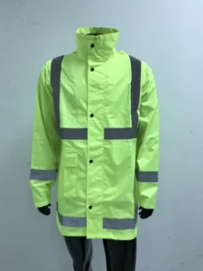 Custom Logo Hi Vis Reflective Safety Rain Jacket Waterproof Work Raincoat Bulk Order for Construction Traffic