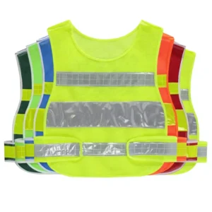 Custom Logo Hi Vis Reflective Safety Vest Made in China Polyester Traffic Work Security Jacket