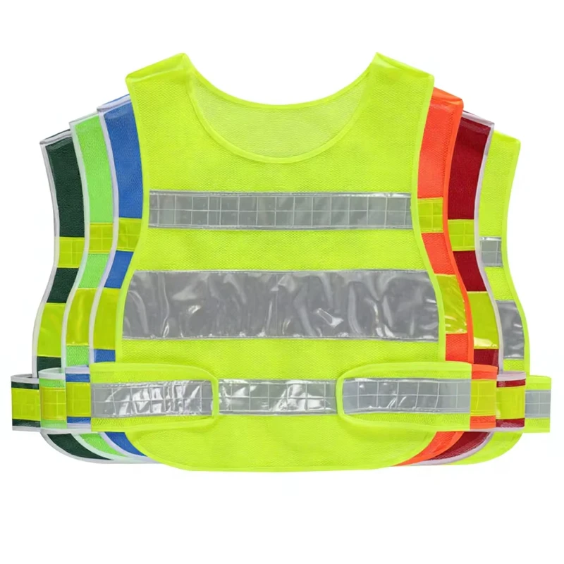 Custom Logo Hi Vis Reflective Safety Vest Made in China Polyester Traffic Work Security Jacket
