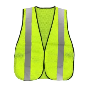 Custom Logo High-Visibility Reflective Construction Safety Vest with Pockets