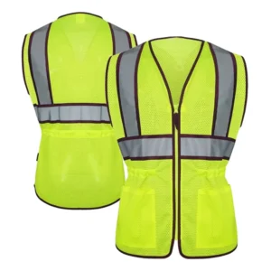 Custom Logo High Visibility Reflective Safety Vest Men Work Wear Reflective Tape Protective Security Vest
