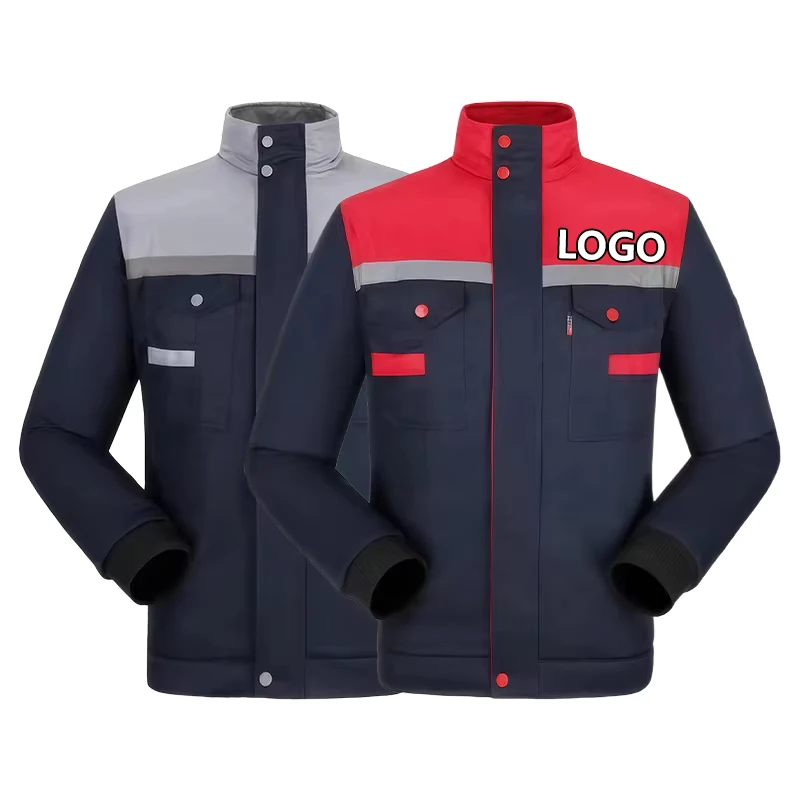 Custom Logo Industrial Construction Hi Vis Work Wear Winter Heavy Worker Reflective Safety Workwear High Visibility Jacket