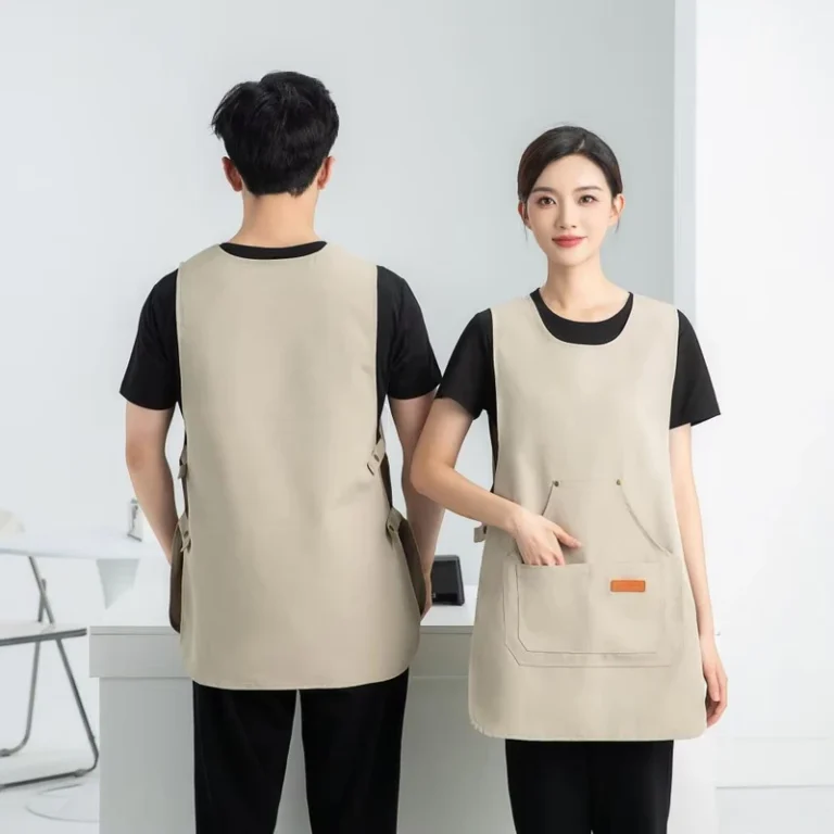 Custom-Logo-Kitchen-Apron-with-Cute-Cat-Print-Restaurant-and-Bar-Waiter-Vest-Nail-Salon-Work-Uniform-Cargo-Shirt
