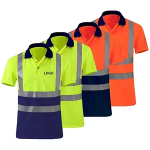 Custom Logo Long Sleeve Industrial Construction Mining High Visibility Reflective Safety Clothes Hi Vis Workwear Work Shirt