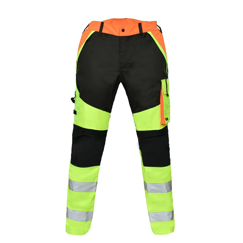 Custom Logo Men Reflective Work Pants Polycotton Crago Pants Construction Safety Trousers for Workwear Pants