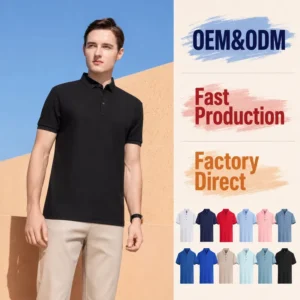 Custom Logo Men’s Polo Shirts High Quality Smooth Classic Fit Casual Tops Mens Clothing Manufacturer