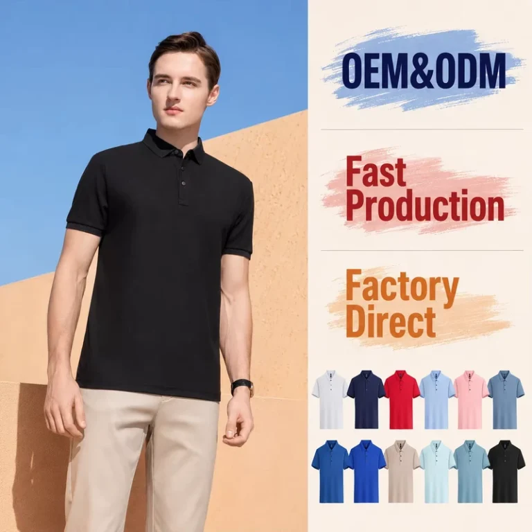 Custom-Logo-Mens-Polo-Shirts-High-Quality-Smooth-Classic-Fit-Casual-Tops-Mens-Clothing-Manufacturer